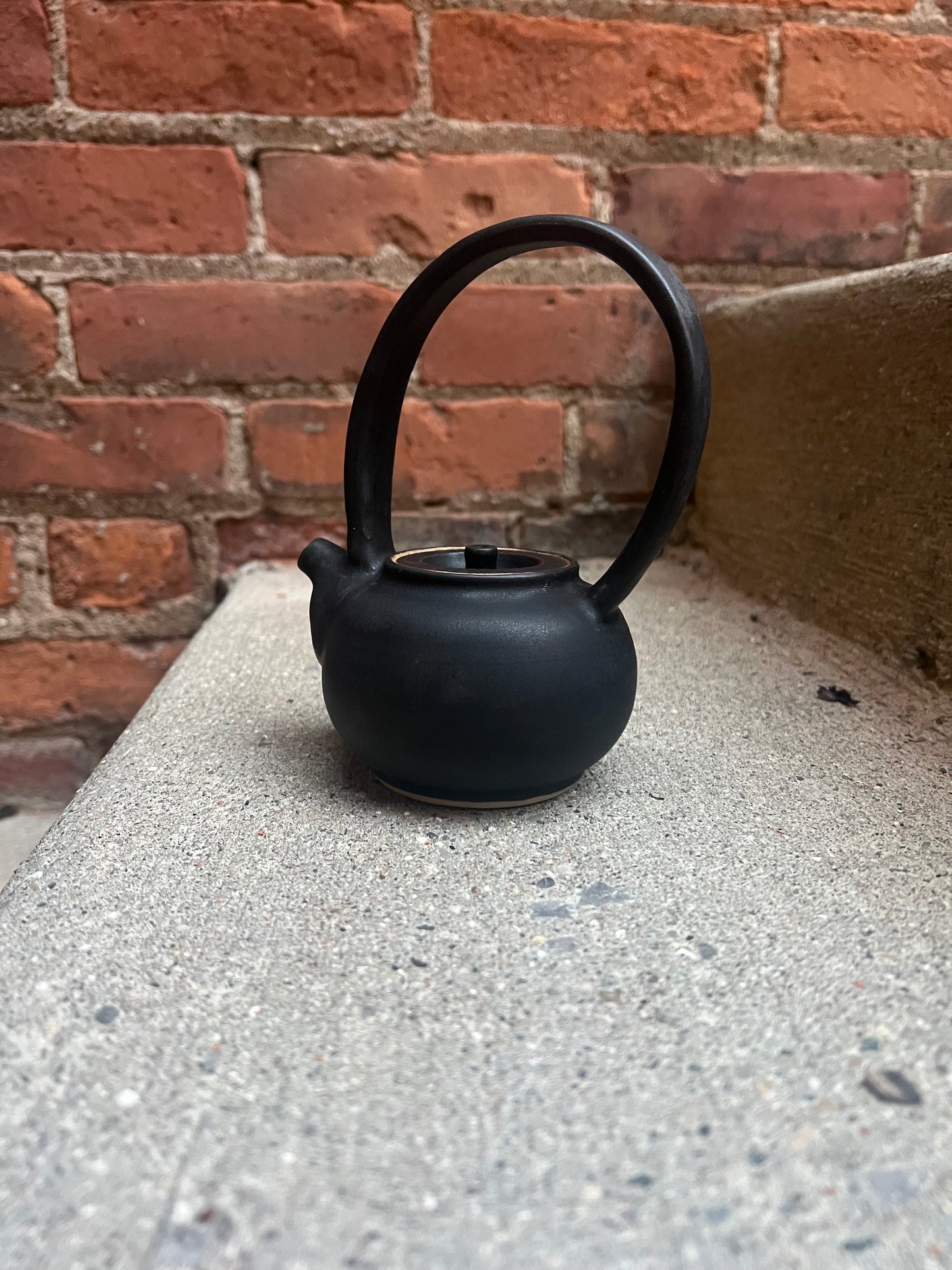 Obsidian Arched-Handle Teapot