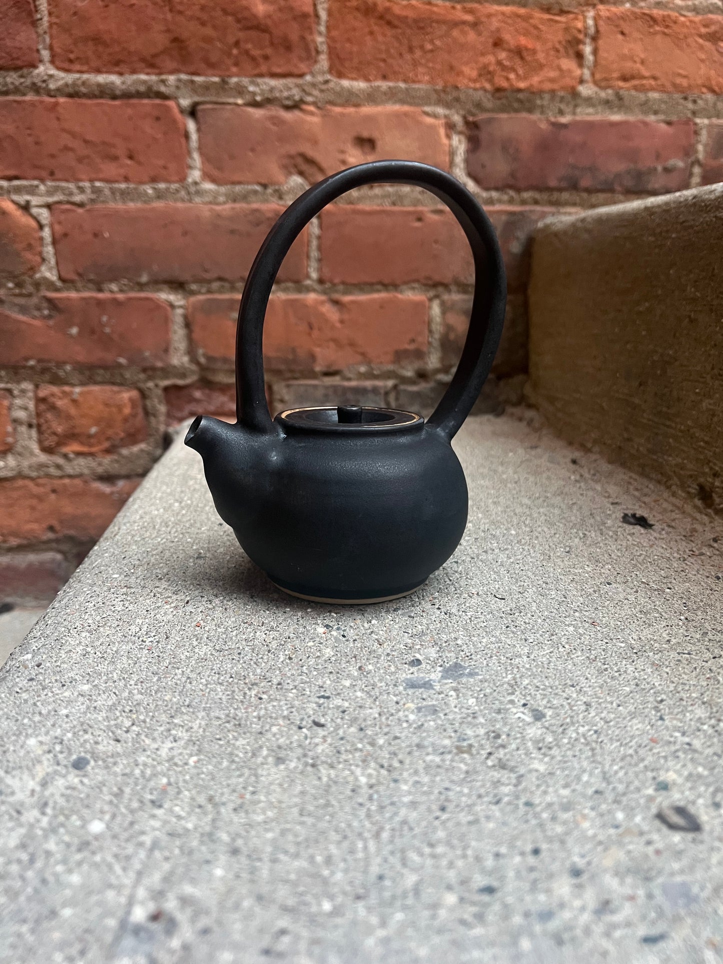 Obsidian Arched-Handle Teapot
